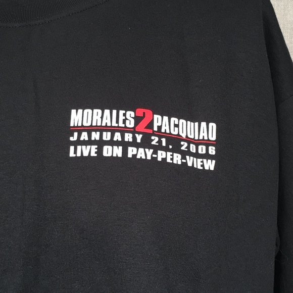 NWOT Boxing Manny Pacquiao vs Erik Morales T-Shirt - Picture 2 of 3